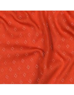 Tecido jersey malha pointelle - Tijolo