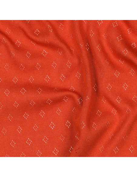Tecido jersey malha pointelle - Tijolo