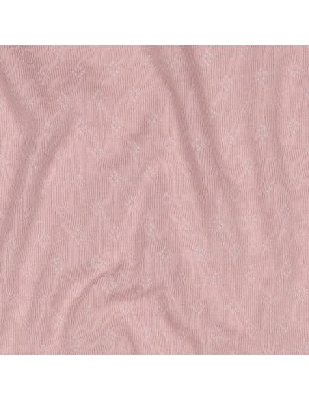 Tecido jersey malha pointelle - Rosa velho
