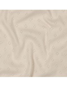 Tecido jersey malha pointelle - Bege