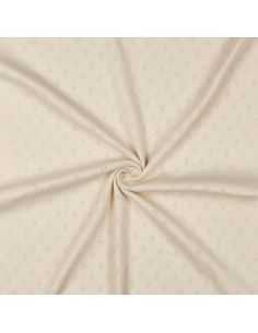 Tecido jersey malha pointelle - Bege 2