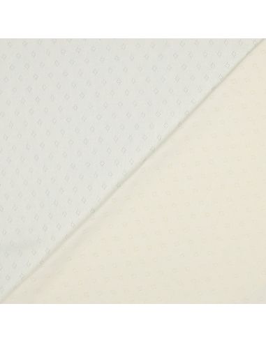 Tecido jersey malha pointelle - Cru
