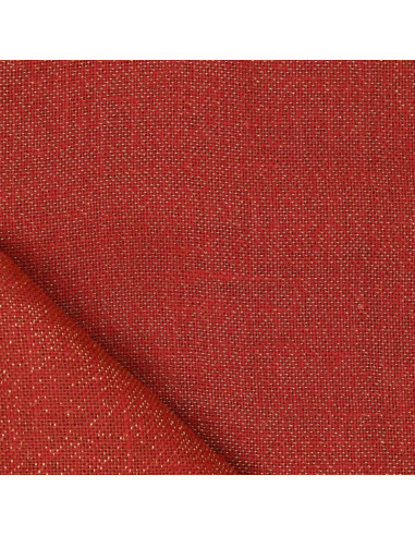 Tecido de juta lurex - Vermelho