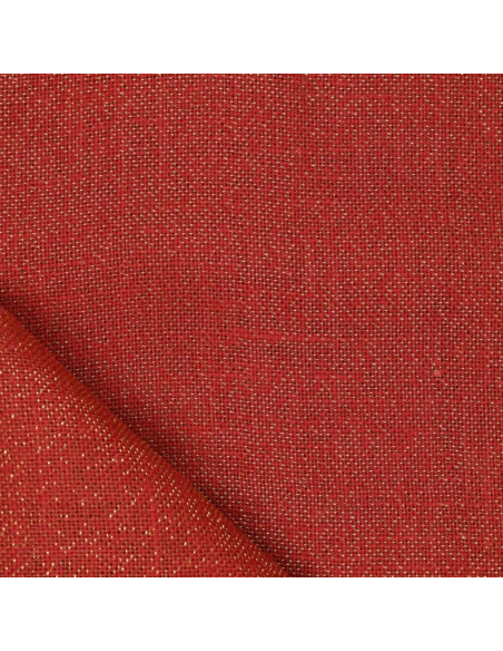 Tecido de juta lurex - Vermelho