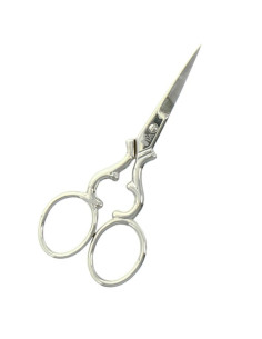 Tesoura de bordado arabesco antiga Premax - Prata