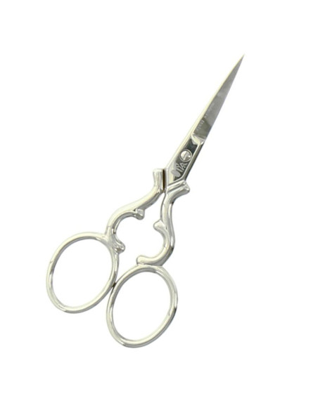 Tesoura de bordado arabesco antiga Premax - Prata