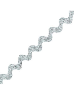 Serpentina - Croché 10 mm - Lurex Prata