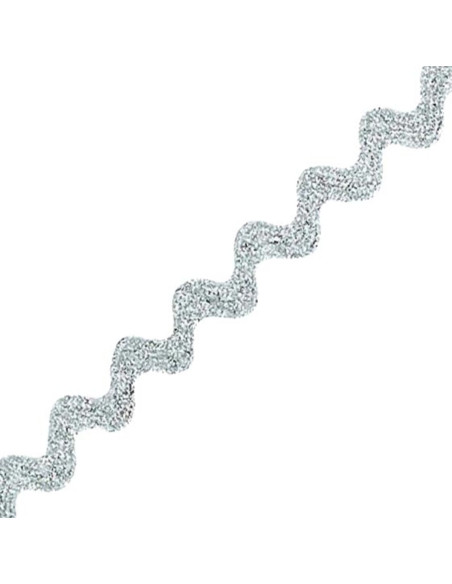 Serpentina - Croché 10 mm - Lurex Prata