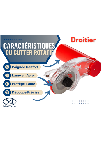 Cortador rotativo ergonômico Martelli 45 mm