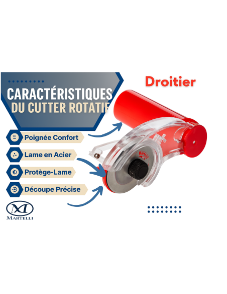 Cortador rotativo ergonômico Martelli 45 mm