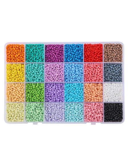 Conjunto de 12000 missangas de vidro 3 mm