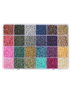 Conjunto de 12000 missangas metálicas de 3 mm
