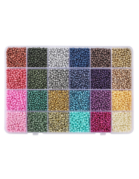 Conjunto de 12000 missangas metálicas de 3 mm