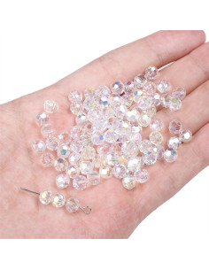 Sachet de 20 perles cristal 6 x 5 mm