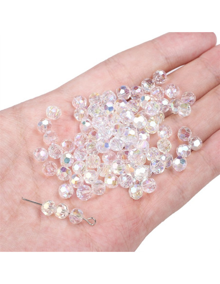 Sachet de 20 perles cristal 6 x 5 mm