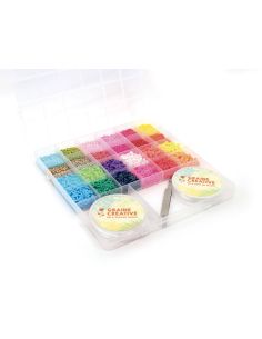 Conjunto de missangas, Heishi, fio elástico e alicate - Mistura Tropical 2
