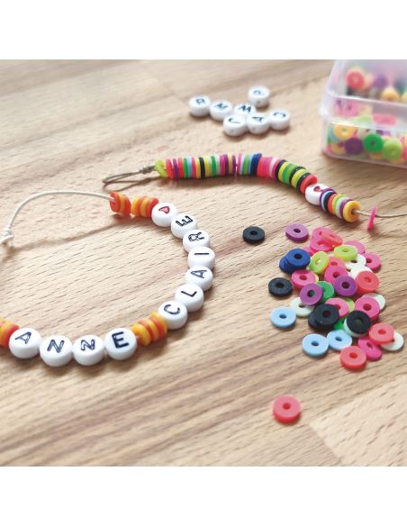 Conjunto de 1750 contas Heishi - Fluorescente