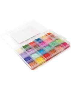 Conjunto de 24 cores de missangas de vidro 2 mm - Rainbow Gelato 2