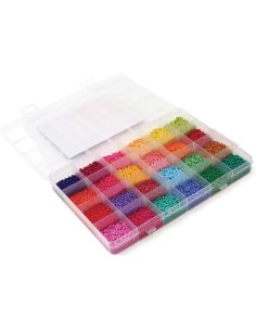 Conjunto de 24 cores de missangas de vidro 2 mm - Sorbet Night Fever 2