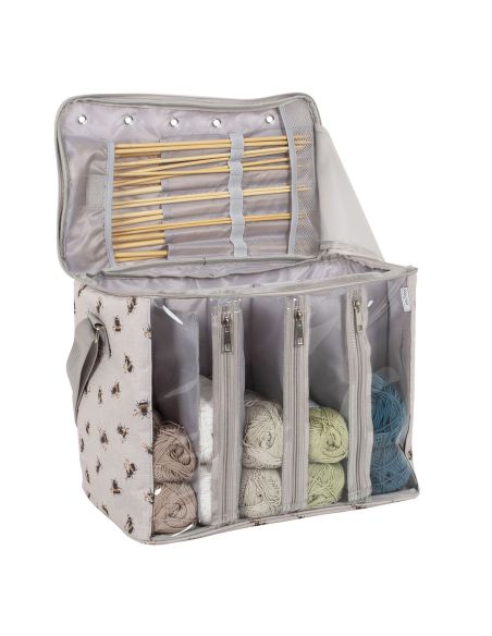 Bolsa de trabalho para tricô - Abelha