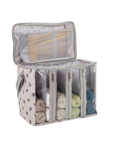 Bolsa de trabalho para tricô - Abelha
