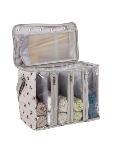 Bolsa de trabalho para tricô - Abelha
