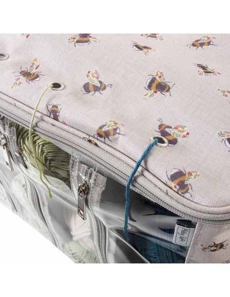 Bolsa de trabalho para tricô - Abelha