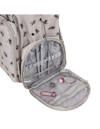 Saco de compras para tricô e crochê - Abelha