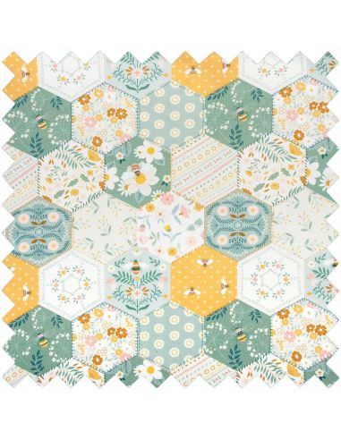 Saco para máquina de costura - Patchwork abelha