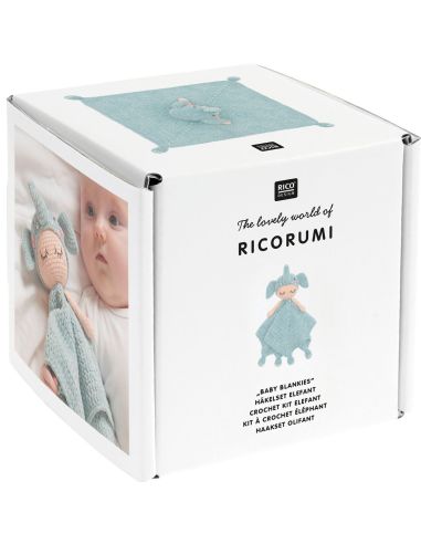 Kit de crochê para manta de pelúcia - Elefante