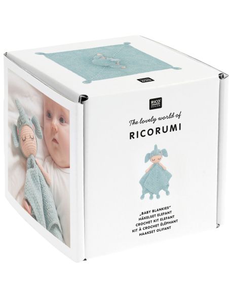 Kit de crochê para manta de pelúcia - Elefante