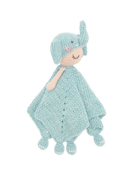 Kit de crochê para manta de pelúcia - Elefante
