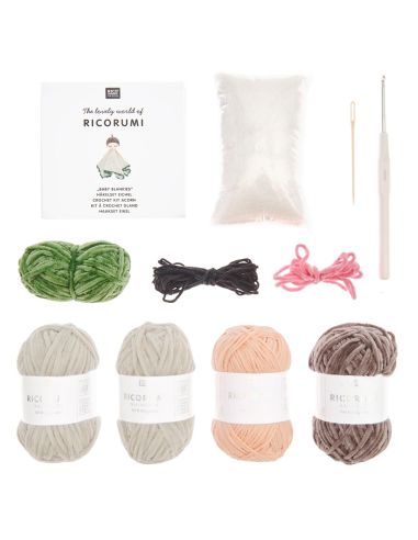 Kit de crochê para manta de pelúcia - Natureza