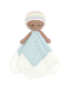 Kit de crochê para cobertor de pelúcia - Arco-íris pastel