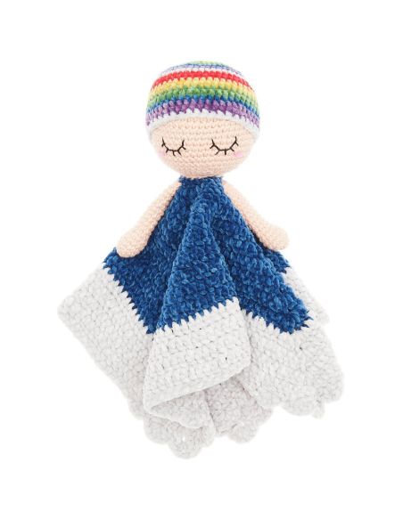 Kit de crochê de doudou cobertor - Arco-íris