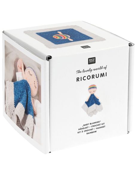 Kit de crochê de doudou cobertor - Arco-íris