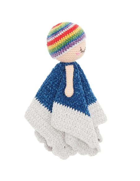 Kit de crochê de doudou cobertor - Arco-íris