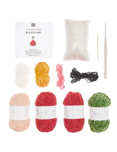 Kit de crochê de doudou e manta - Natal