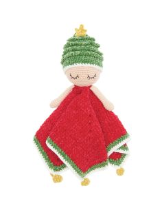 Kit de crochê de doudou e manta - Natal
