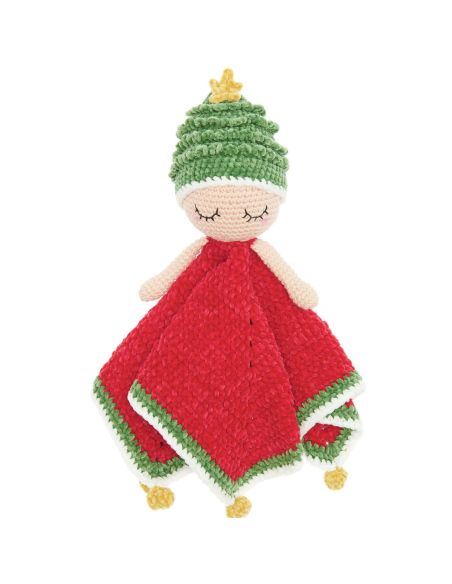 Kit de crochê de doudou e manta - Natal