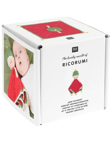 Kit de crochê de doudou e manta - Natal