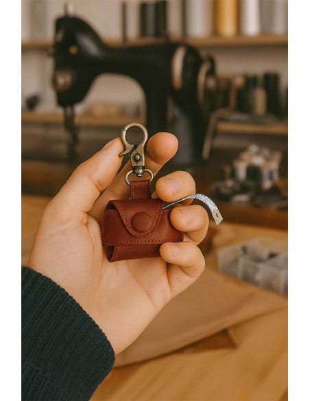 Estojo de couro para fita métrica Muud Malmö Hook - Rich Brown