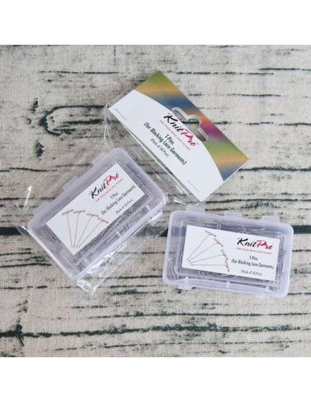Caixa de 50 alfinetes para tricô em T KnitPro