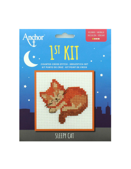 Meu 1º kit de ponto cruz - Gato