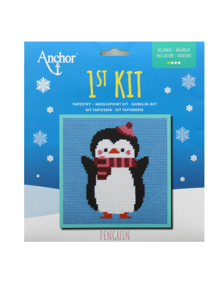 Meu 1º kit de tapeçaria - Pinguim