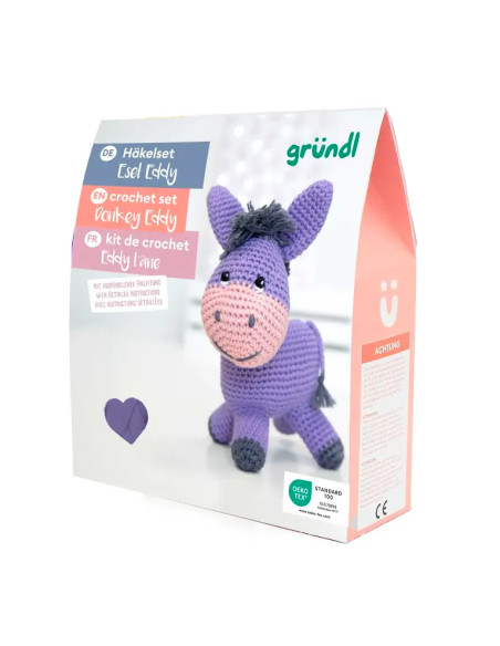 Kit de crochê - Eddy o burro