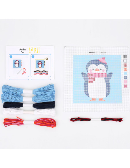 Meu 1º kit de tapeçaria - Pinguim