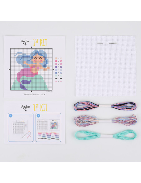Meu 1º kit de ponto cruz - Sereia