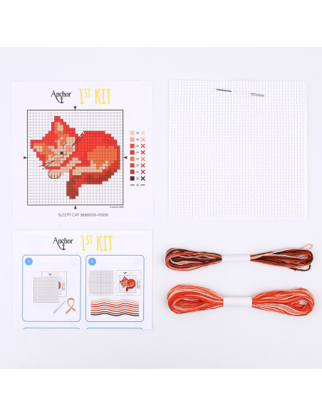 Meu 1º kit de ponto cruz - Gato