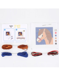 Meu 1º kit de tapeçaria - Cabeça de cavalo 2